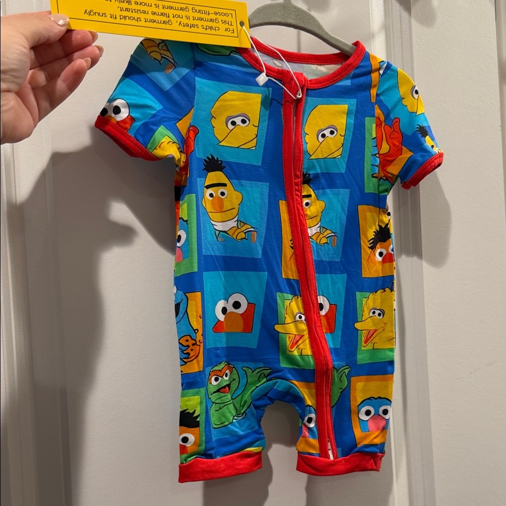 Sesame Street Bamboo Shorty Zippy size 0-3 months NWT
